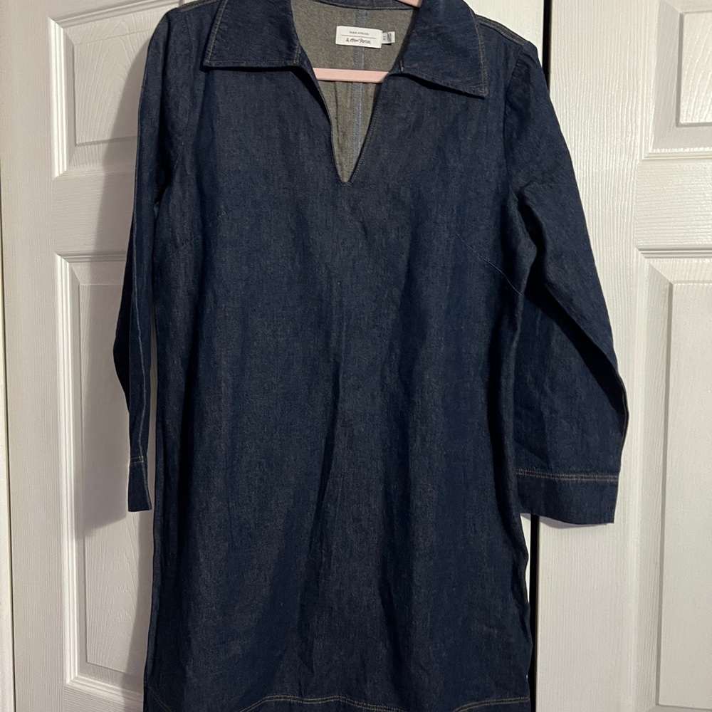& Other Stories Dark Gray Denim Dress